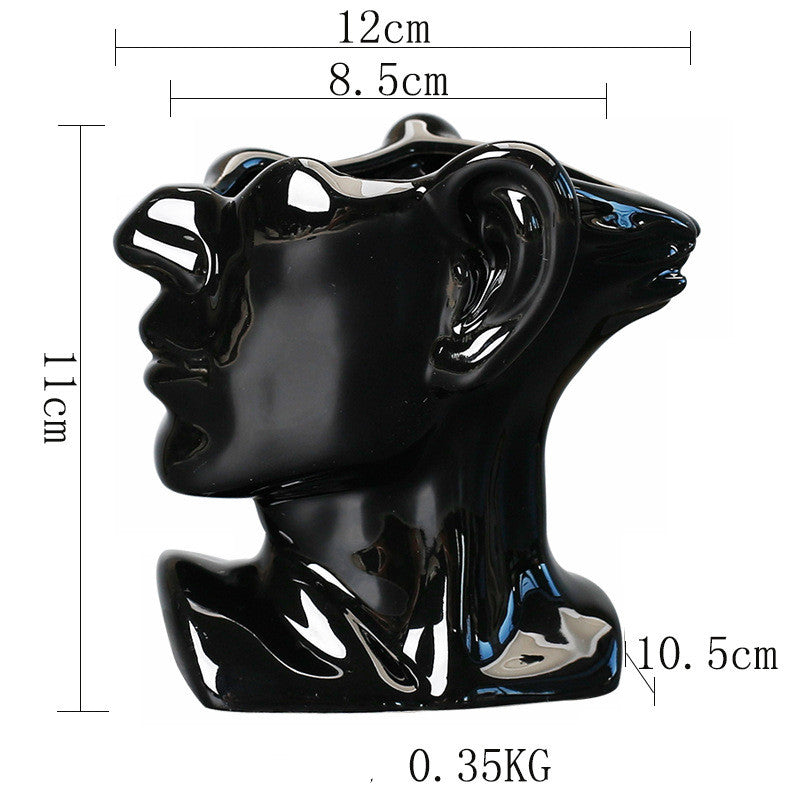 Pot de Fleurs Céramique Body Art Créatif Plante Succulente Décoration d'Intérieur