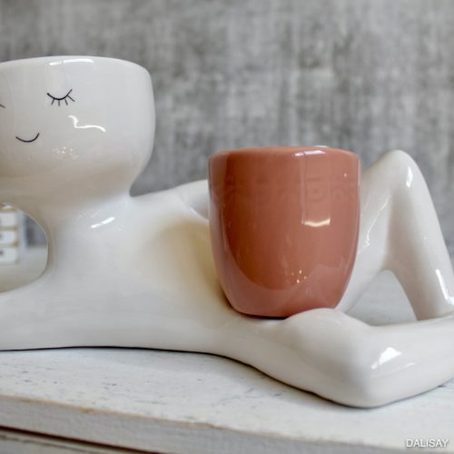 Succulent Pot de Fleurs Paresseux Petit Homme Décoration Maison Résine