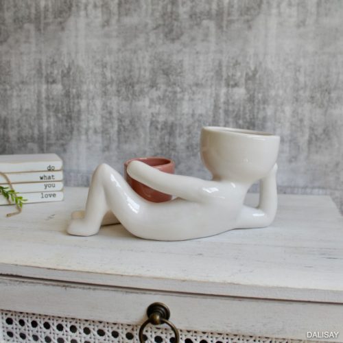 Succulent Pot de Fleurs Paresseux Petit Homme Décoration Maison Résine