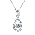 Collier pendentif infini en argent sterling S925, Moissanite 0,5 ct D VVS1, plaqué platine, 45 cm, certificat GRA, boîte cadeau