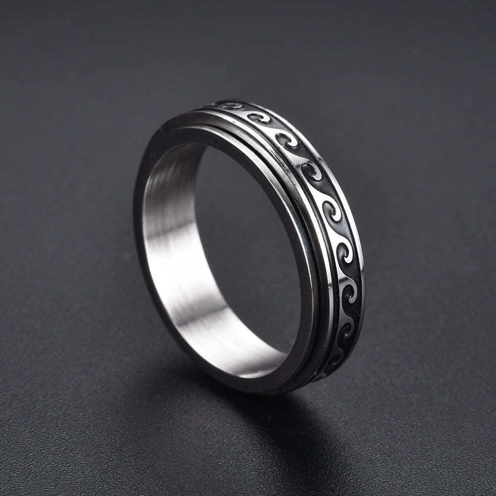 Corrosive Blackening Oil Titanium Steel Ring Jewelry