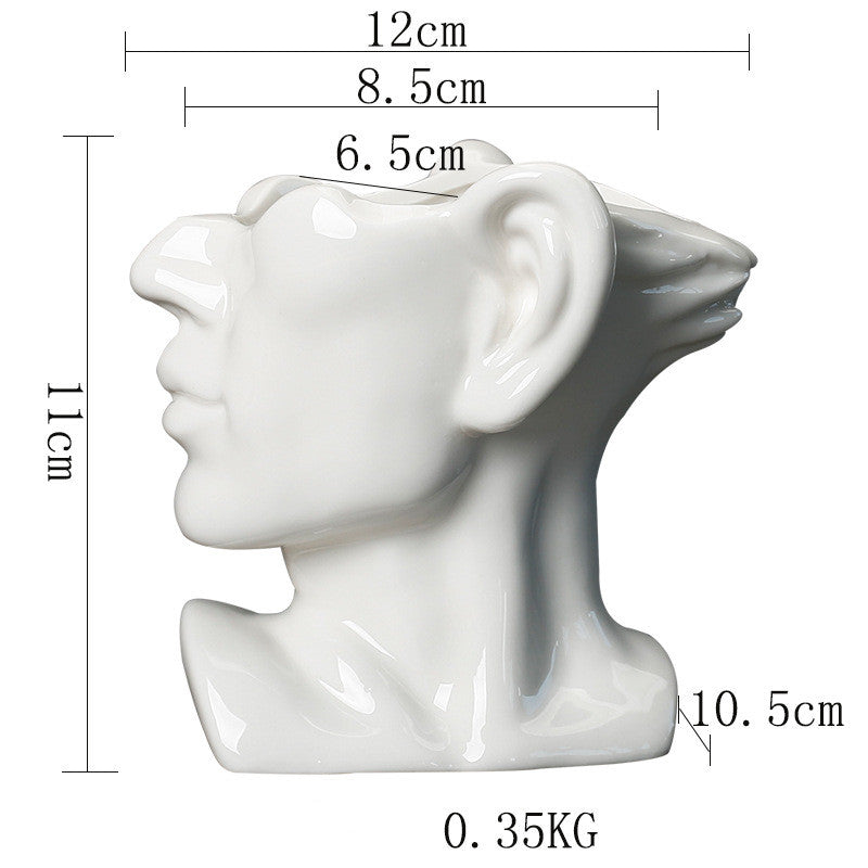 Pot de Fleurs Céramique Body Art Créatif Plante Succulente Décoration d'Intérieur