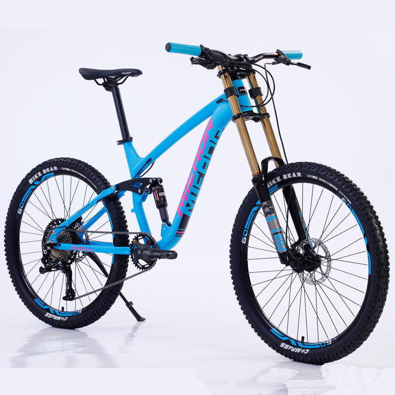 Vélo tout-terrain cadre souple en alliage d'aluminium avec frein à huile et amortisseur