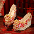 Chaussures de Mariage Chinoises Originales et Artisanales Style Ancien à Talon