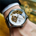 Montre Automatique Mécanique Homme Squelette Tourbillon Lumineuse 40mm