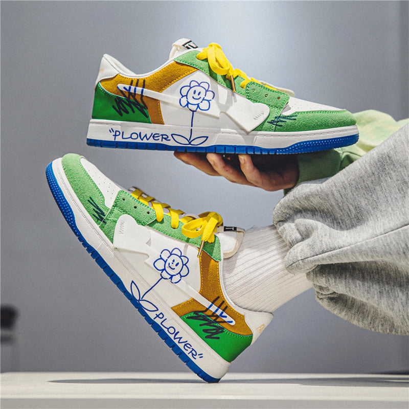 Chaussures Homme Graffiti Tendance et Polyvalentes pour un Style Unique et Urbain