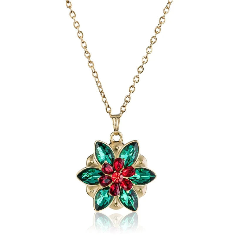 Vintage Colorful Flower Pendant Affordable Luxury Fashion