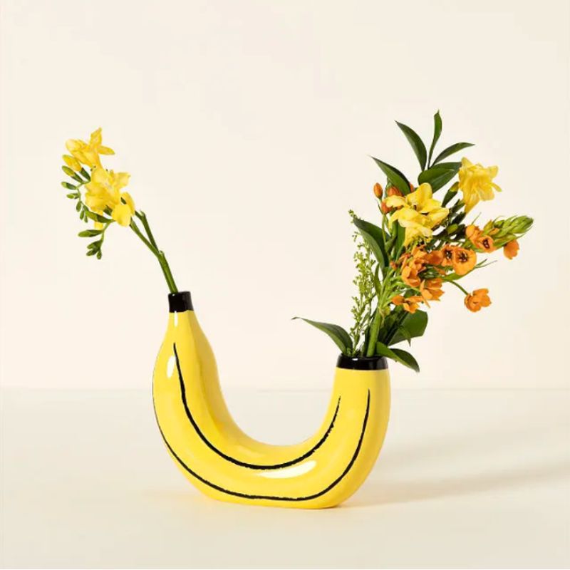 Vase Banane Simple – Arrangement floral et Décoration d'intérieur