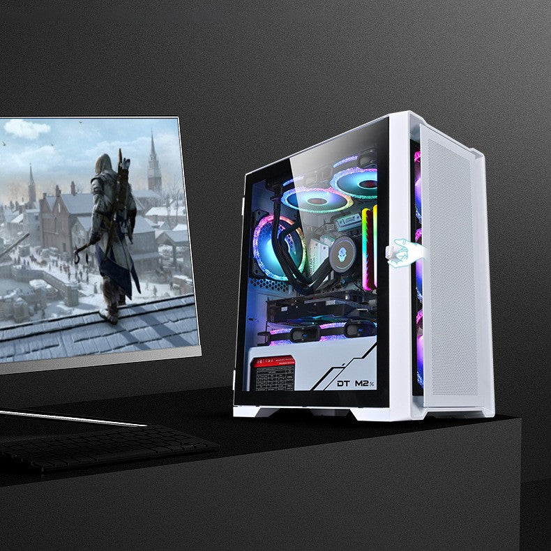 Boîtier PC Large Format avec Verre Trempé pour Ordinateur de Bureau ITX Noir