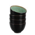 Cuisine occidentale créative Changement de four Bol Vert Paon 24oz Ensemble de 4 pour céréales, salade, pâtes, soupe, dessert, service — lave-vaisselle, micro-ondes et four