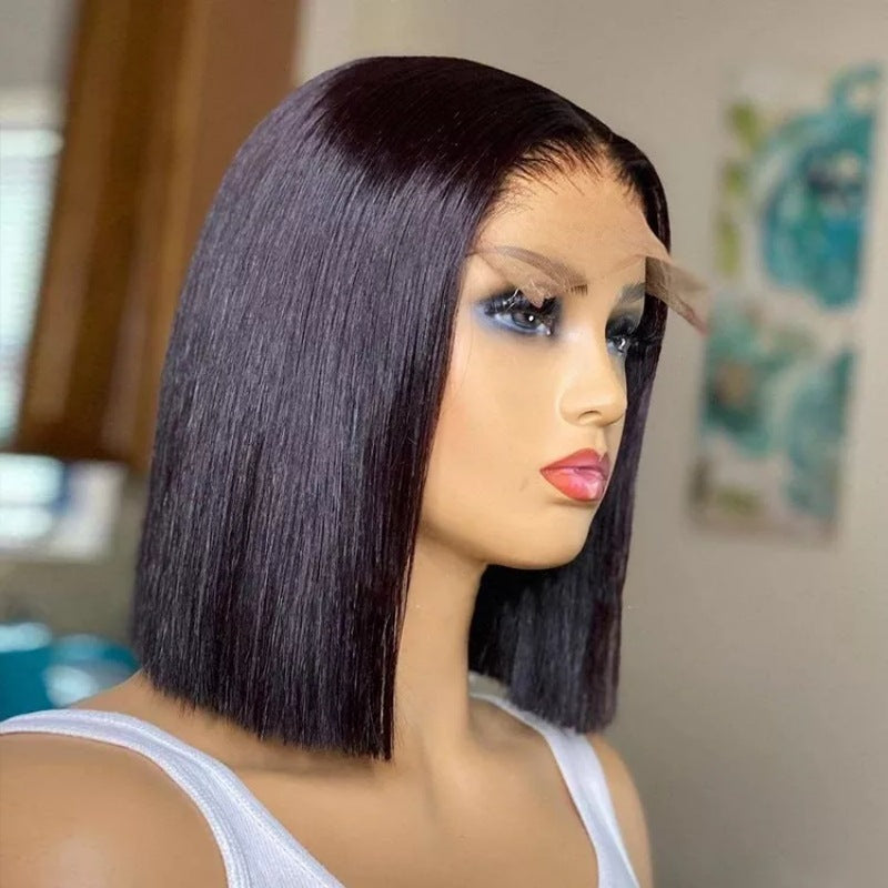 Bandeau en Dentelle Réelle en Cheveux Humains et Soie, Naturel et Élégant