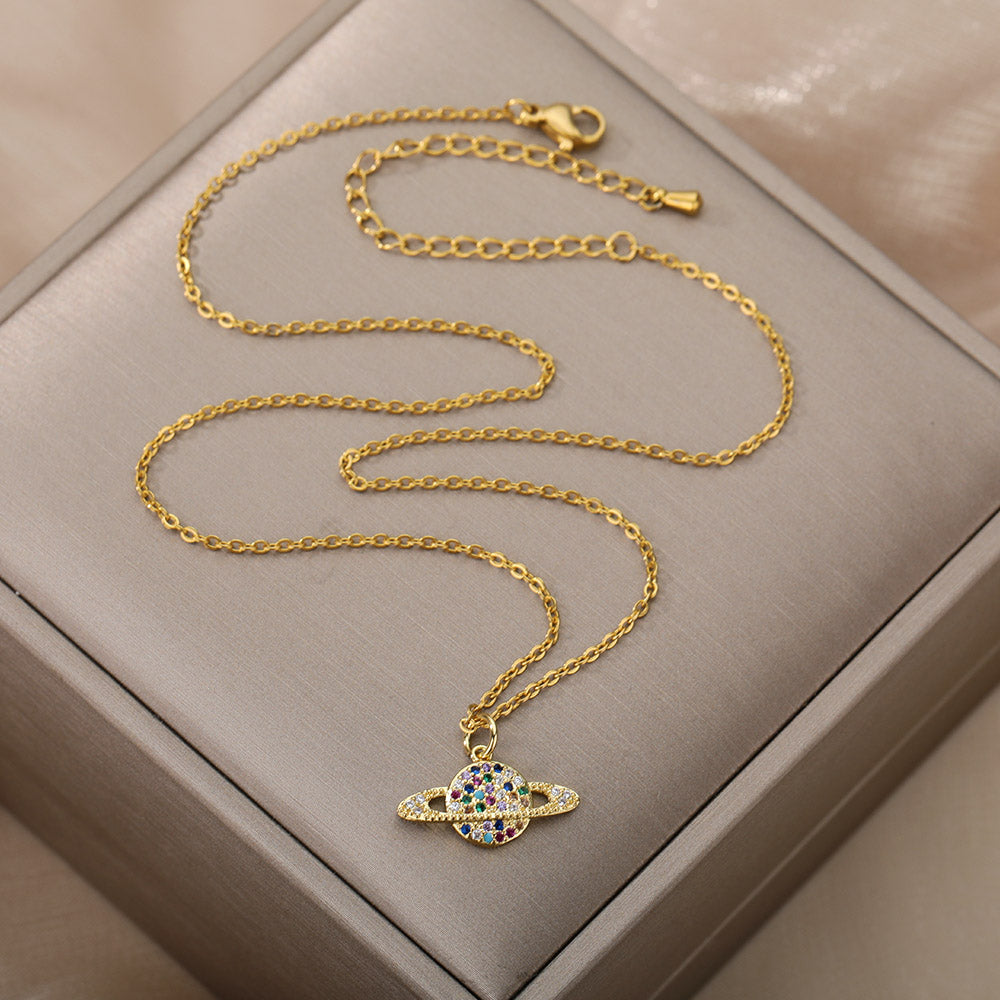 Micro-set Zircon Univers 3D Collier tridimensionnel