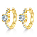 Boucles d’oreilles créoles en argent sterling S925 1,24CT Moissanite, 16,5mm, plaqué platine, certificats GRA, 3,7g, coffret cadeau pour femmes
