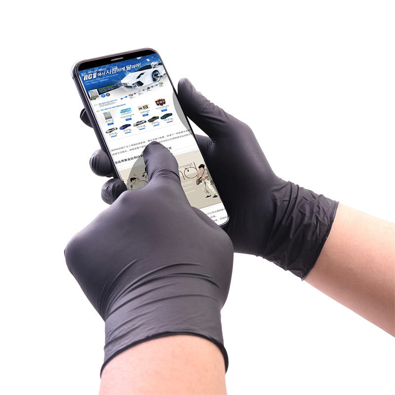 Gants Protecteurs Jetables Noirs en Composite Noir pour les Mains – Nitrile