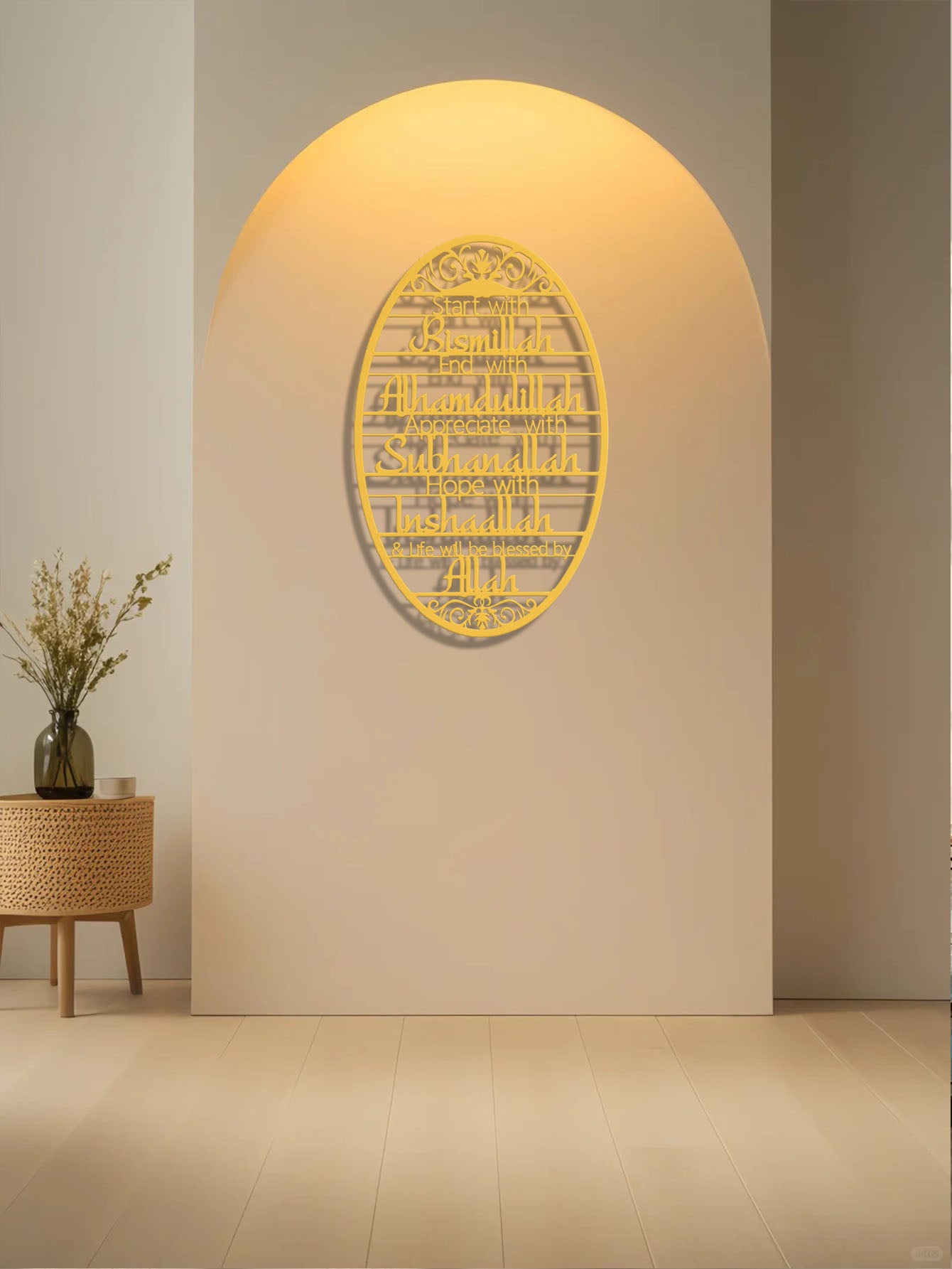 Art mural métallique – Décoration murale élégante pour étude, chambre et plus – Décoration de pièce