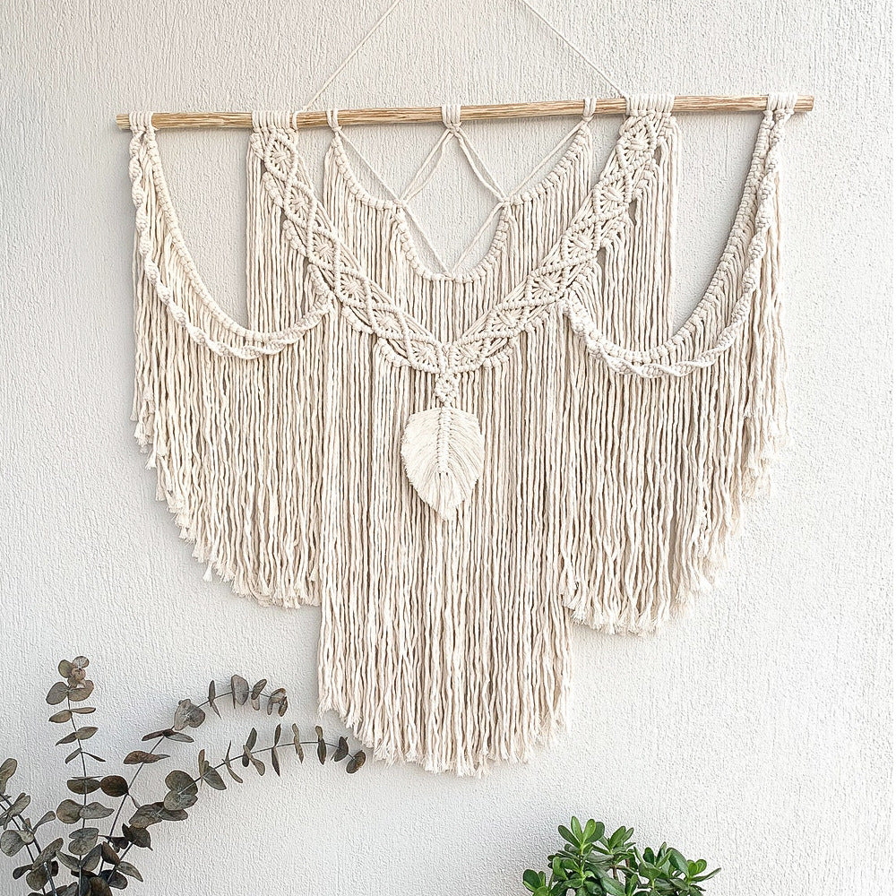 Tapisserie bohème tissée à la main décoration d'intérieur moderne minimaliste