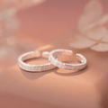 1 Paire de Bagues Couple en Argent 999 Gravées Totem Porte - Bonheur, Style Rétro Minimaliste, Idéales pour Porter Quotidien et Cadeau de Saint - Valentin - IVOIRART.COM