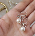 1 Paire de Boucles d'Oreilles Nœud Papillon Découpé en Argent 999 & Perle, Douces et Élégantes, Parfaites pour Quotidien, Rendez-vous et Affaires, Cadeau Idéal pour la Saint-Valentin - IVOIRART.COM