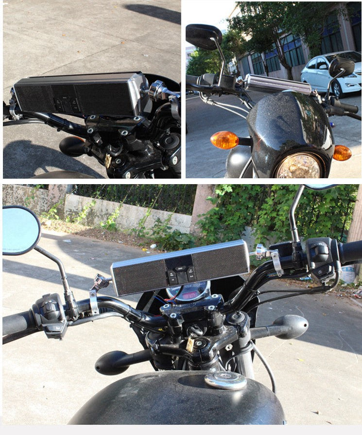 Enceintes Bluetooth Étanches pour Moto – Amplificateur Intégré, Aluminium