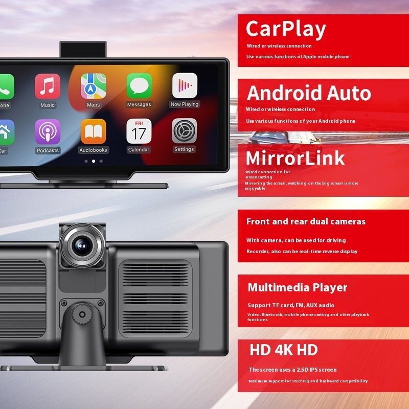 1026: Écran 10,26" CarPlay sans fil, enregistreur multimédia dashcam intégré HD - IVOIRART.COM