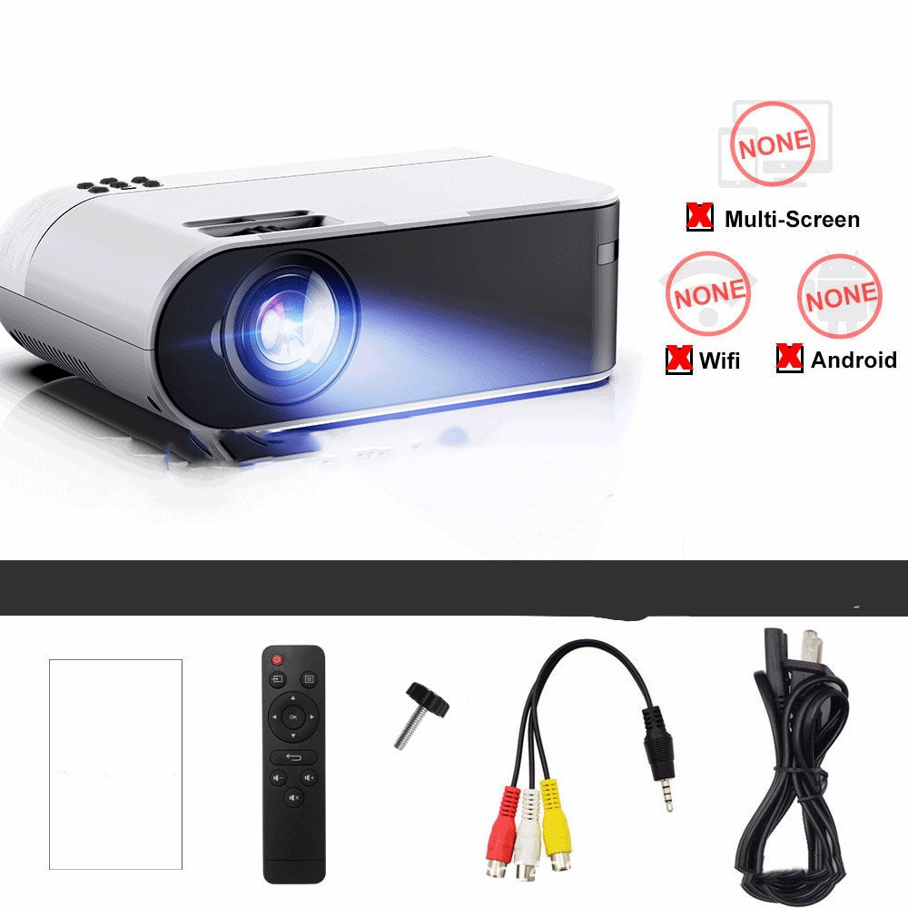 Mini projecteur portable haute définition 854x480, édition basique Android, luminosité 2400 lumens