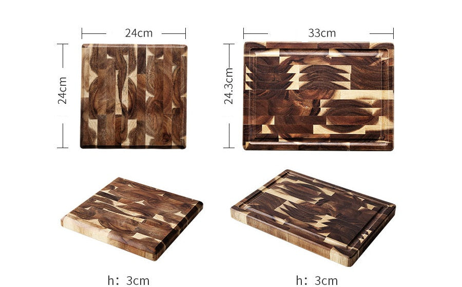 Planche à découper en bois massif pour cuisine