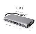 Station d'extension USB Type C vers HDMI dix-en-un avec multiples ports polyvalents
