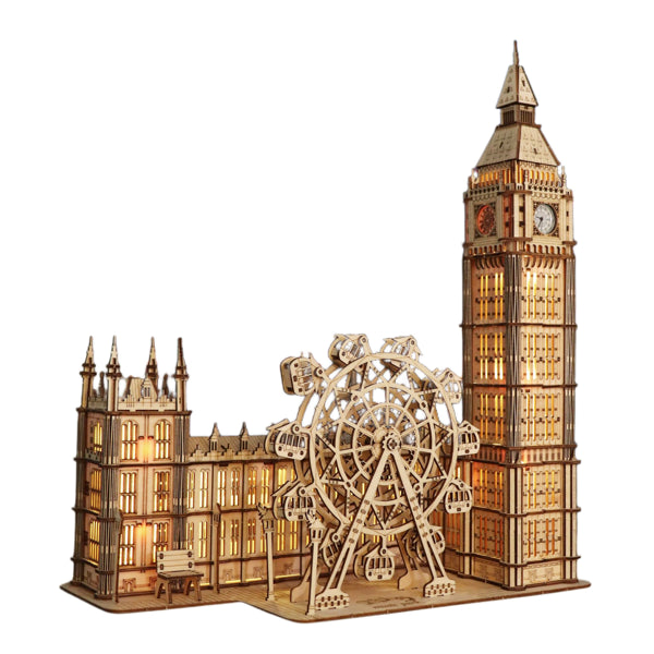 Puzzle 3D en bois Big Ben – Kits de modèle Horloge de bureau DIY, blocs de construction, cadeau créatif, décoration intérieure pour la famille, cadeau de Noël unique