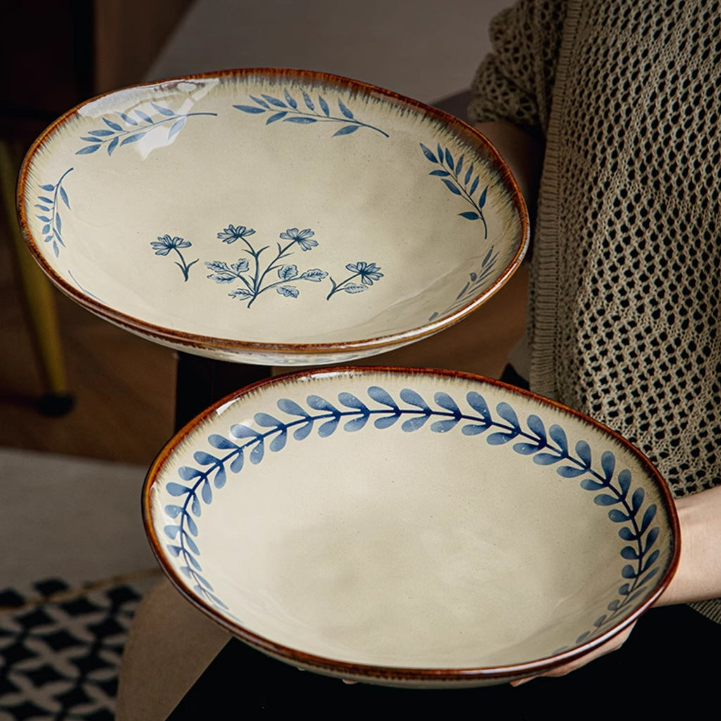 Assiette Creuse Irregulière en Céramique de 9 pouces