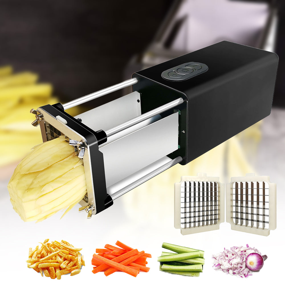 Coupe-frites électrique multifonction avec lames en acier inoxydable pour légumes et pommes de terre, usage commercial et domestique