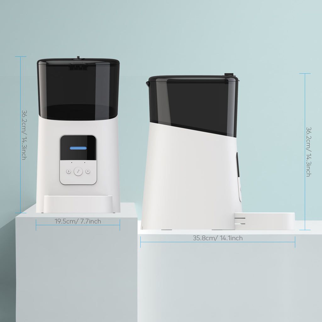 Distributeur automatique de nourriture pour animaux, design moderne et facile à nettoyer