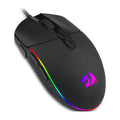Souris de jeu filaire ergonomique noire avec 9 boutons, 5000 dpi et câble USB de 1,8 m