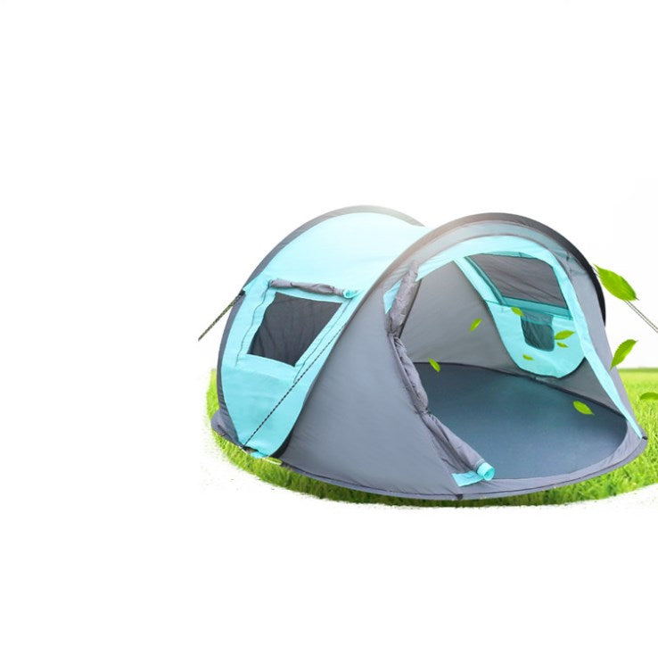 Tente de camping automatique en polyester soie 190T, 245×150×105 cm, structure en fibre de verre