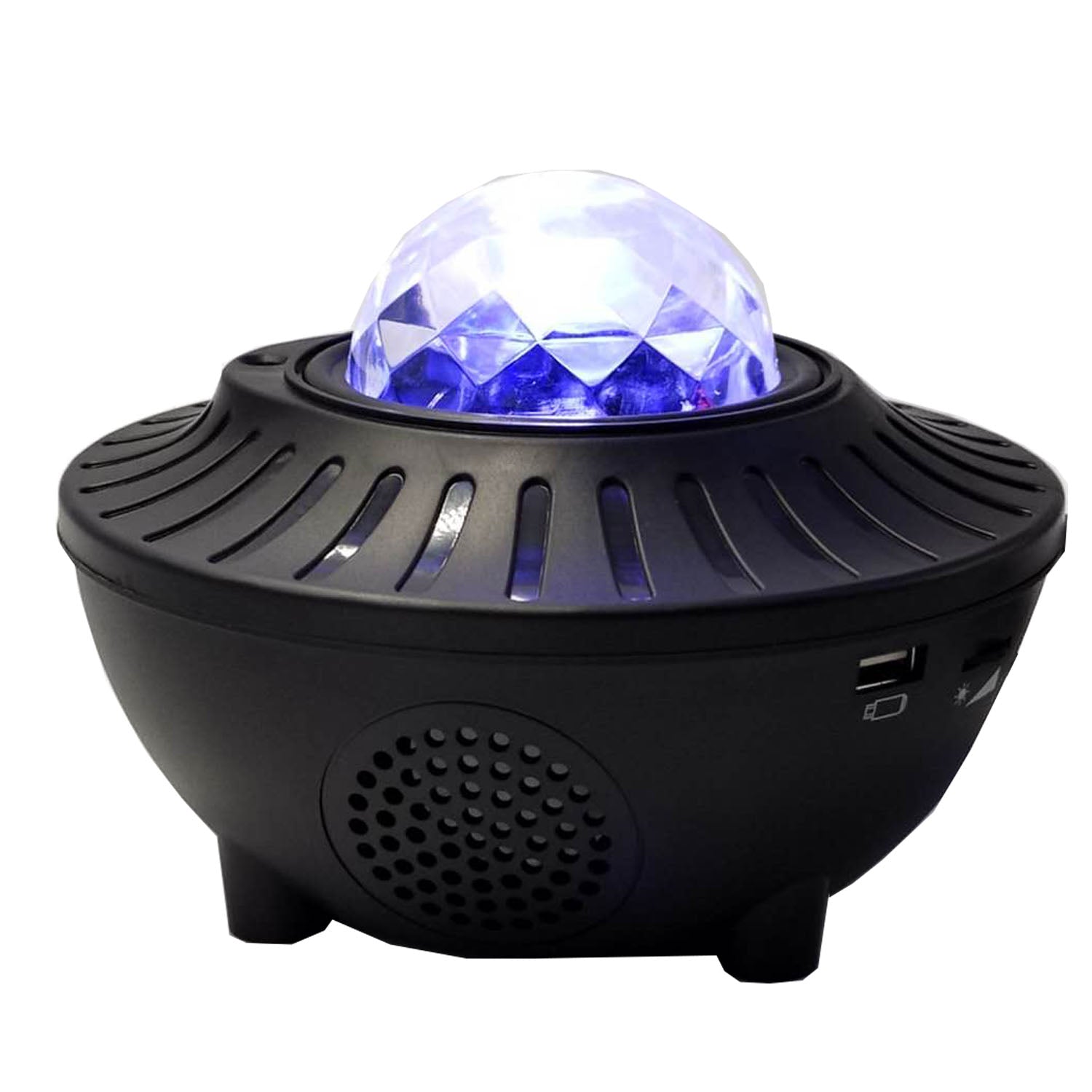 Projecteur lumineux musical LED Bluetooth avec ciel étoilé et sécurité papillon