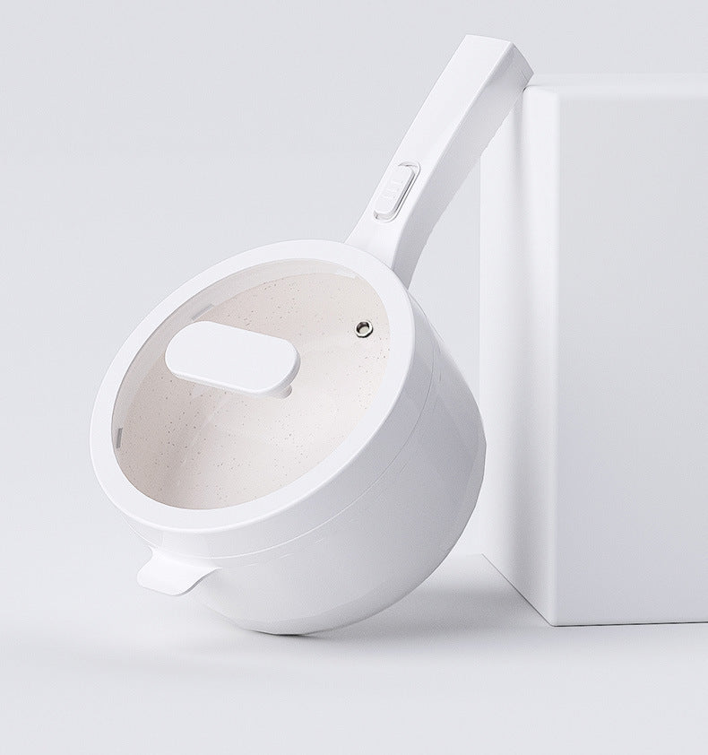 Casserole Électrique Compacte pour Dortoir, Petit Réchaud Multifonction 1L Blanc