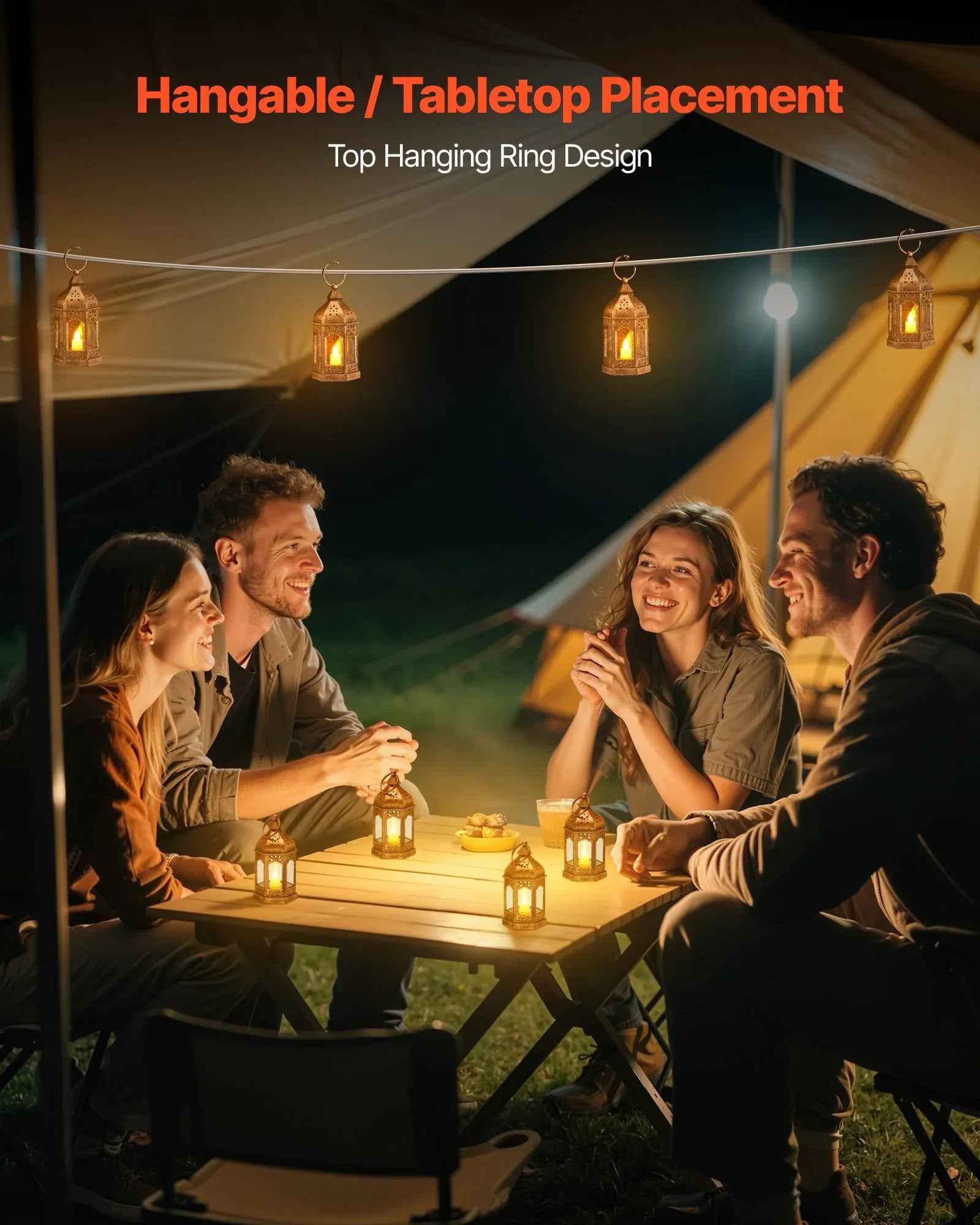 12 pièces de lanterne décorative à bougie LED, porte - bougie LED en plastique avec verre, lanternes murales d’intérieur pour mariage table fête décor intérieur de style ferme, Bronze - IVOIRART.COM