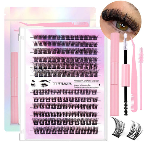 12 Rangées de 150 Extensions de Cils en Groupes pour un Regard Intense et Sublimé - IVOIRART.COM