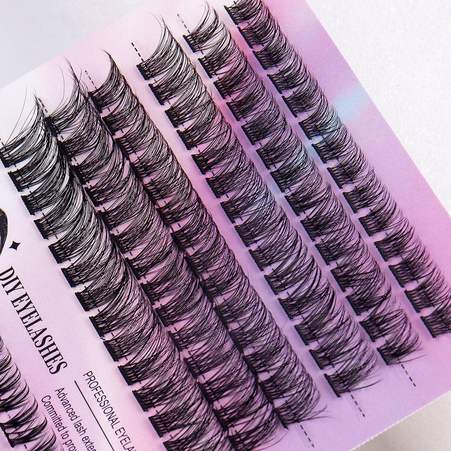 12 Rangées de 150 Extensions de Cils en Groupes pour un Regard Intense et Sublimé - IVOIRART.COM