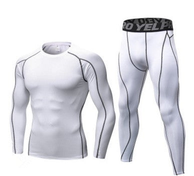 Combinaison de Compression Homme Fitness Course Tissu Tights Manches Longues Pantalon Leggings Tenue Sportive Fitness Sport