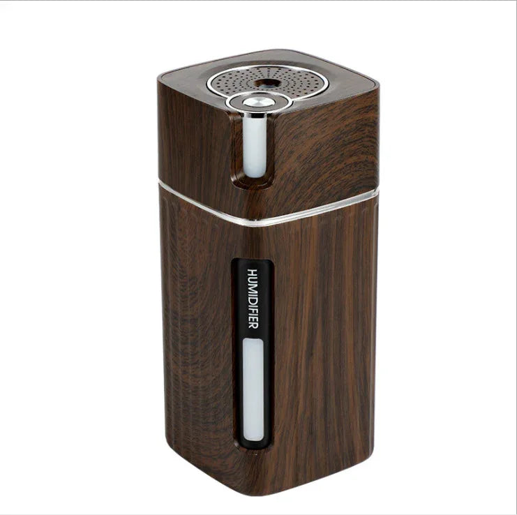 Humidificateur Électrique Diffuseur d'Huiles Essentielles Ultrasonique en Bois avec Lumière LED - IVOIRART.COM