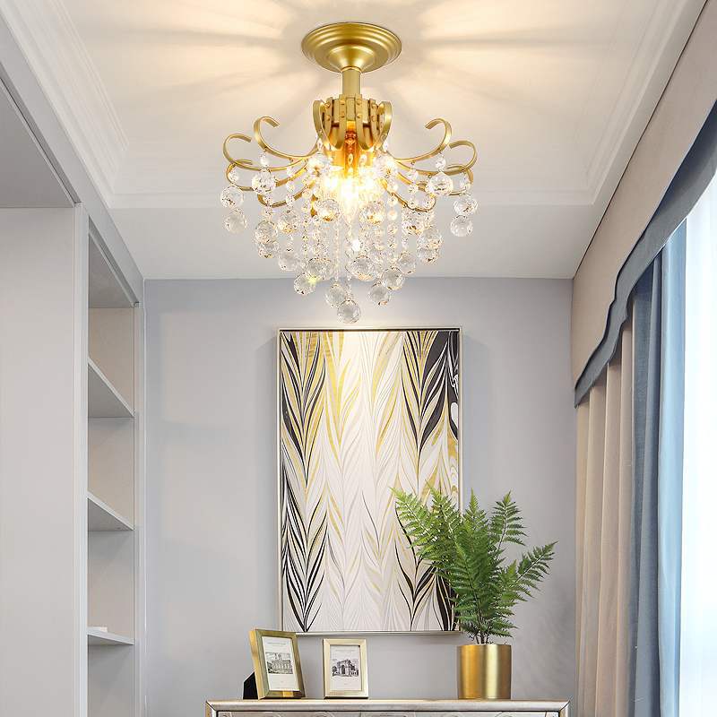 Lustre en cristal européen de petit restaurant américain luxueux et léger