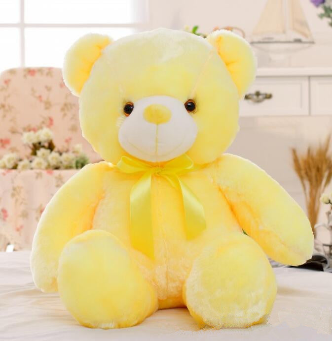 Ours en Peluche Lumineux Coloré avec LED - Peluche Décorative et Réconfortante