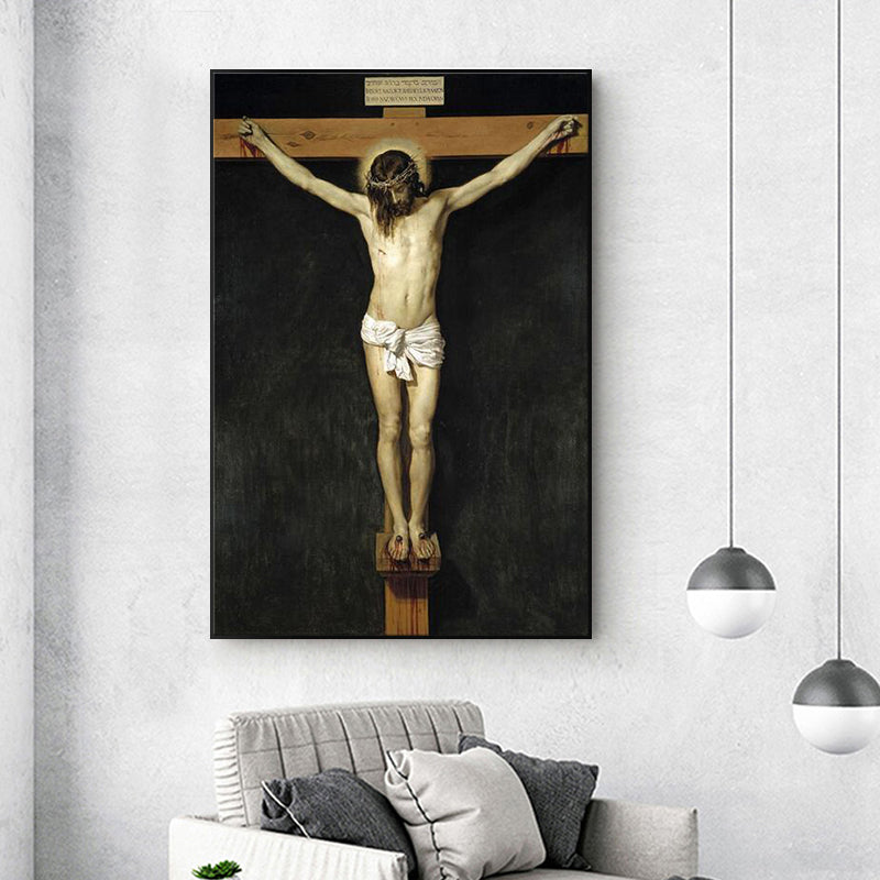 Crucifixion Sur Toile Peinture à l'Huile Sur Toile