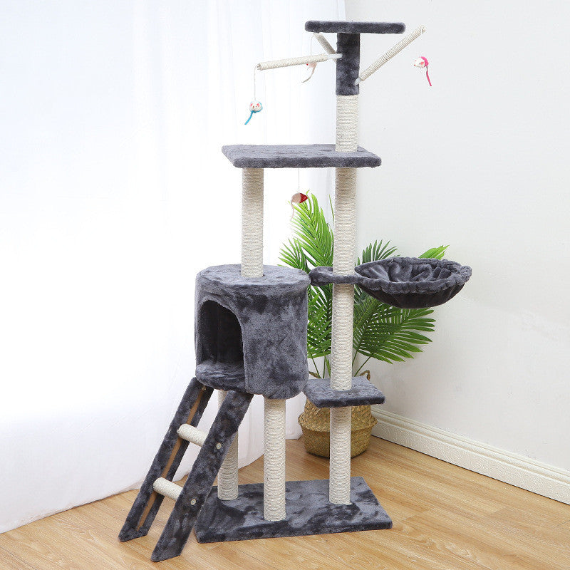 Maison d'Escalade pour Chat - Arbre à Chat Beige, Gris, Marron 140cm