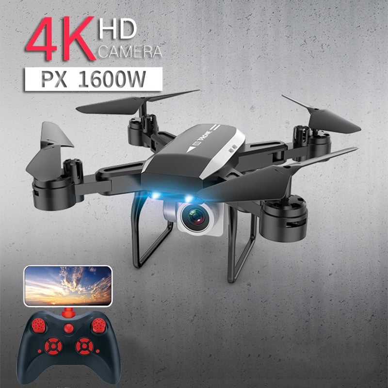 Drone Quadricoptère Pliable KY606D avec Caméra 4K, Contrôle WIFI et LED