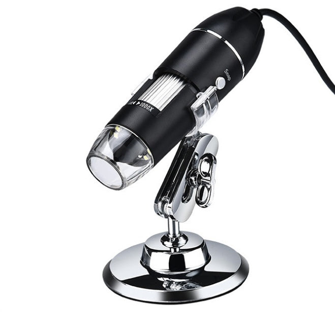 Microscope Numérique USB 3-en-1 avec Zoom Puissant et Support Polyvalent
