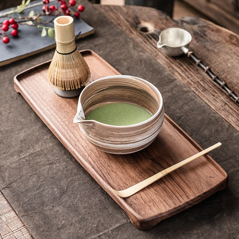 Bol Matcha — Ensemble de thé japonais pour matcha, Fouet à thé, Pinceau en bambou, Cent Benli Dynastie Song, Cérémonie du thé Zen