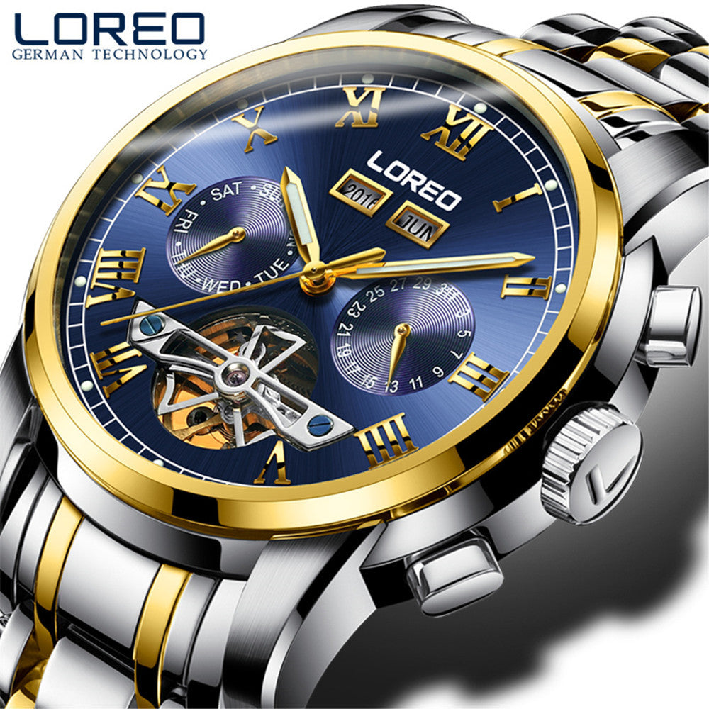 Montre mécanique pour homme LOREO - élégance et précision au poignet