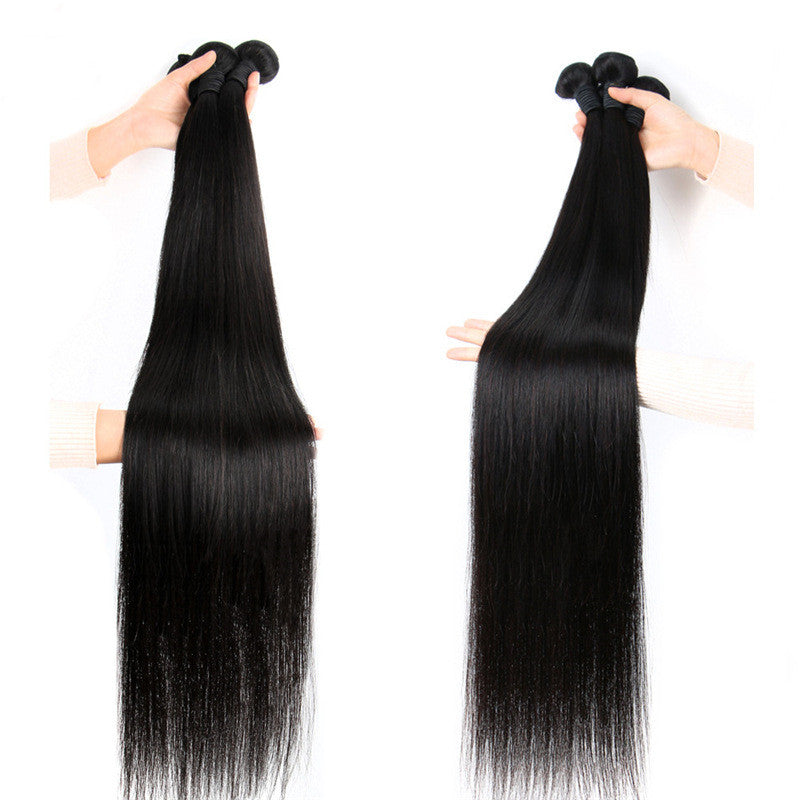 Perruque Réaliste, Cheveux Lisses, Attache Cheveux Lisse, Attache Péruvienne Fermée 80cm