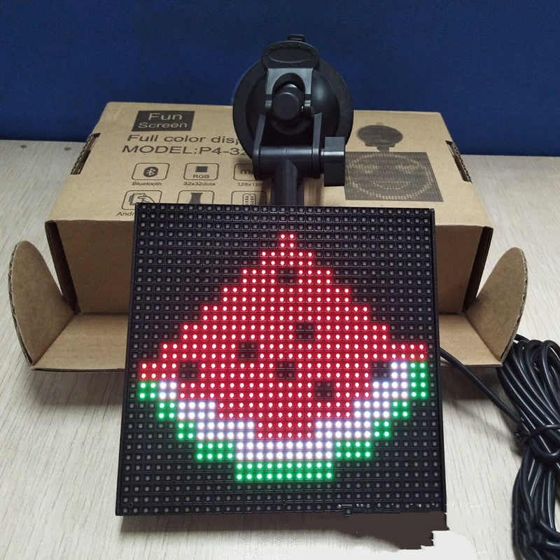 Affichage voiture LED émoticône Bluetooth couleur intégrale, contrôle mobile